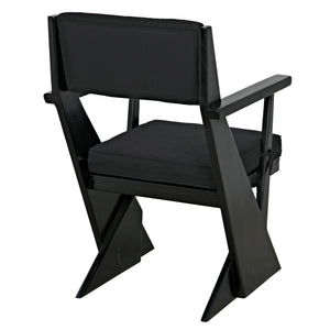 Madoc Arm Chair, Charcoal Black