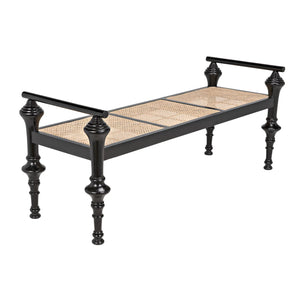 Indochine Bench - Charcoal Black