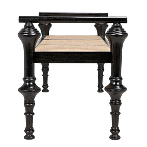 Indochine Bench - Charcoal Black