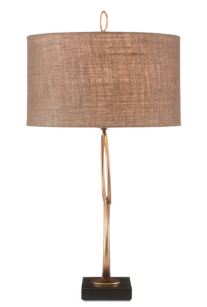 Shelley Table Lamp - Antique Brass/Black