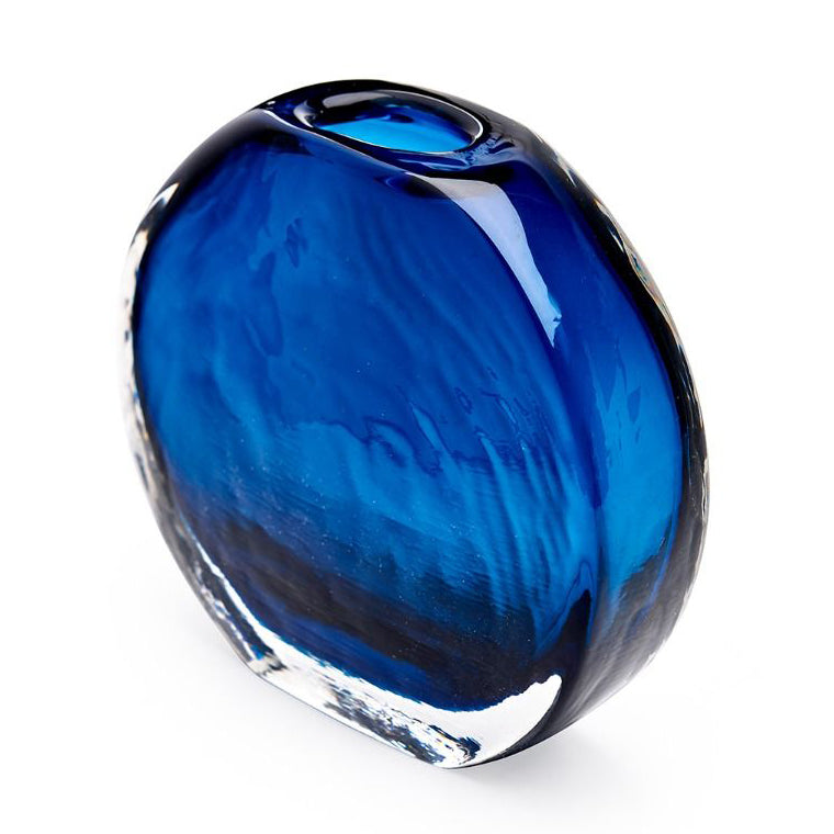 Large Hand Made 2-Layer Glass Vase – Midnight Blue | Angeli Collection | Villa & House