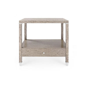 1-Drawer Side Table - Taupe Gray | Alessandra Collection | Villa & House