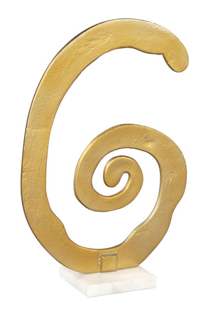 Spiral Table Art Gold & White