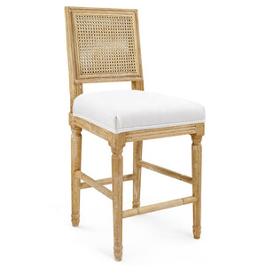 Cane Back Oak Counter Stool in Natural | Annette Collection | Villa & House