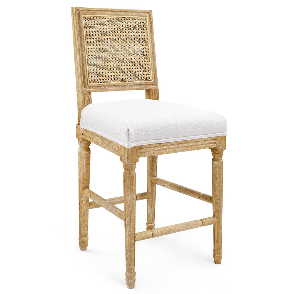 Cane Back Oak Counter Stool in Natural | Annette Collection | Villa & House