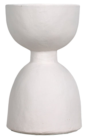 Hourglass Stool, White Fiber Cement
