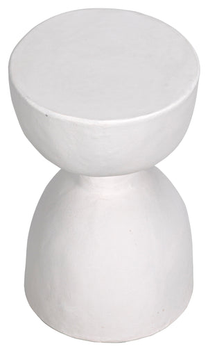 Hourglass Stool, White Fiber Cement