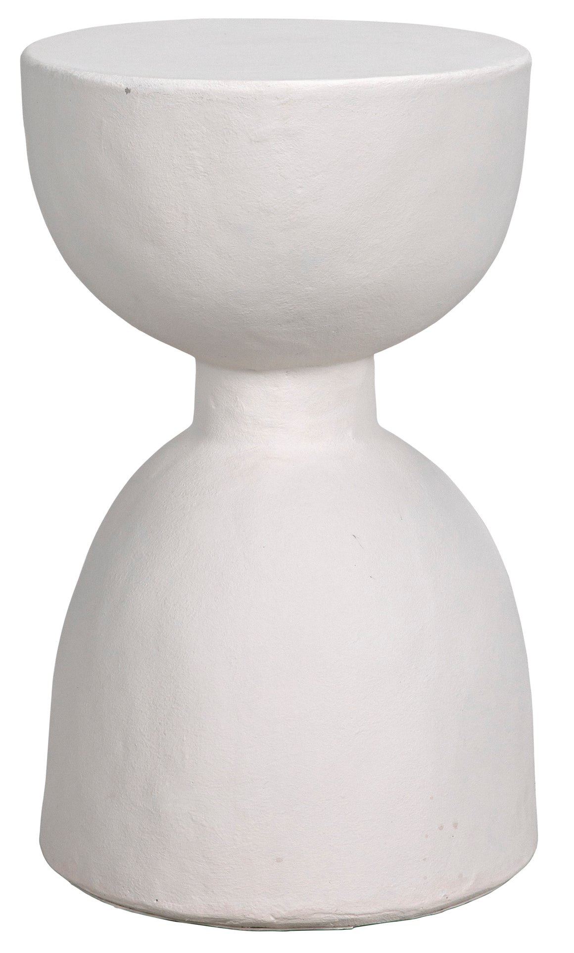 Hourglass Stool, White Fiber Cement