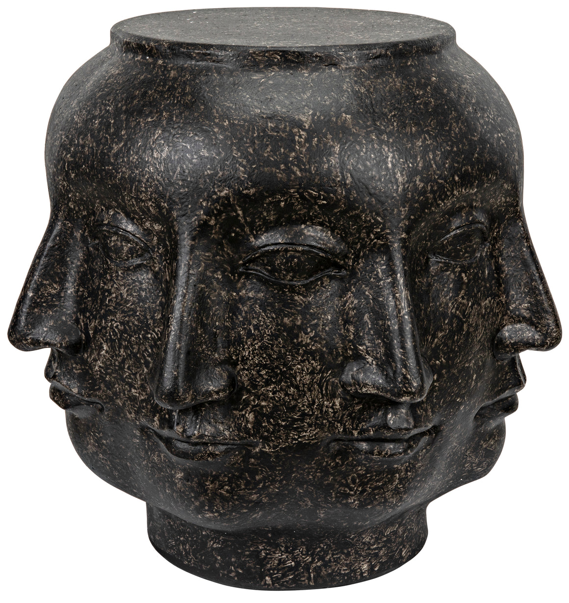 Multi-Face Stool, Black Fiber Cement