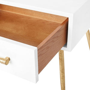 1-Drawer Side Table - White | Arno Collection | Villa & House