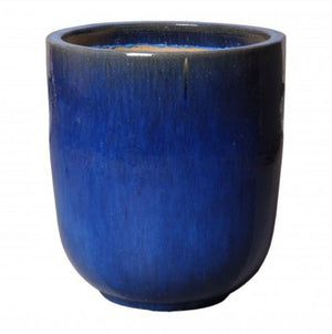 Large Round Pot - Blue Glaze