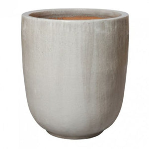 Large Round Pot with a Gray Glaze