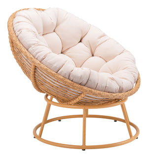 Paz Accent Chair Beige & Natural
