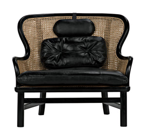 Marabu Chair, Charcoal Black with Leather