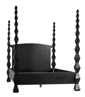 Brancusi Bed, Queen, Hand-Rubbed Black