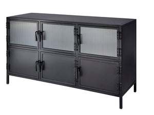 Vitrino 6 Door Console in Black Metal