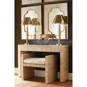 Lacquered Papyrus Console Table with Drawer – Natural | Morgan Collection | Villa & House