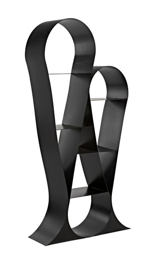 Zaha Bookcase, Black Metal