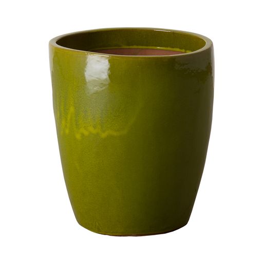 M/L Bullet Ceramic Planter - Avocado Green