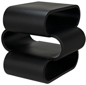 Nada Side Table, Black Metal
