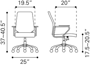Enterprise Low Back Office Chair Black