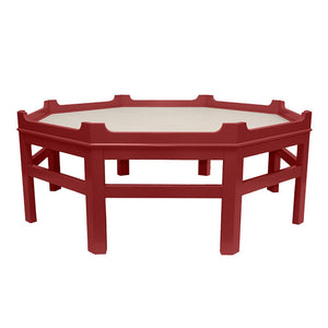 Westport Octagon Lacquer Coffee Table Red (Additional Colors Available)