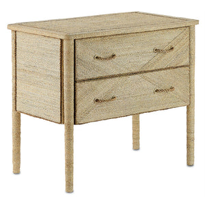 Currey and Company Braided Rope 2-Drawer Chest - Natural