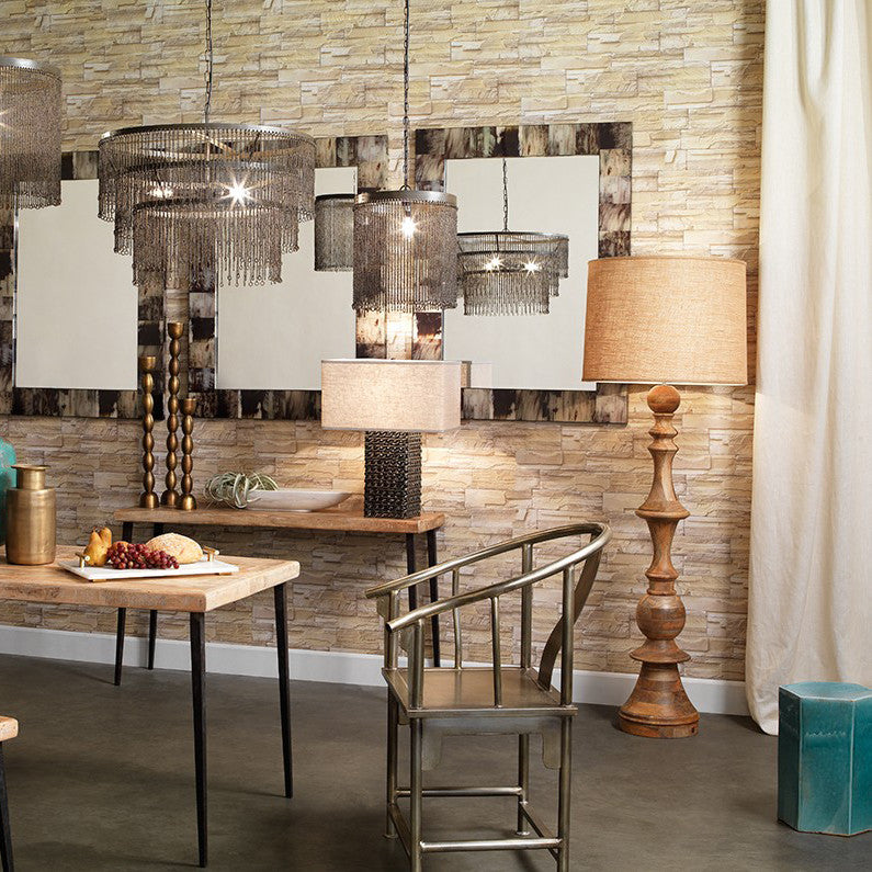 Small Ceramic Hexagonal Accent Table – Blue