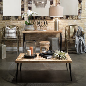 Rustic Wood & Antique Iron Console Table