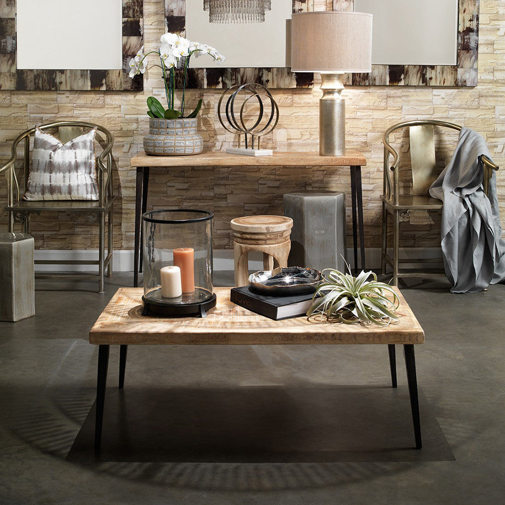 Small Ceramic Hexagonal Accent Table – Grey