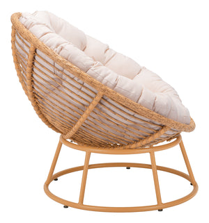 Paz Accent Chair Beige & Natural