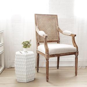 Indoor/Outdoor Porcelain Bamboo Stool/Side Table | Burma Collection | Villa & House