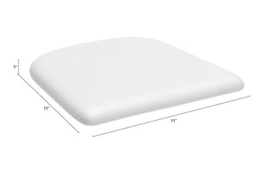 Elio Leather Seat Cushion White
