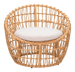 Sasso Accent Chair Beige & Natural