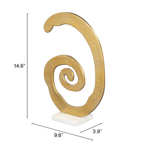 Spiral Table Art Gold & White