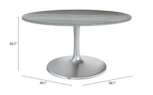 Star City Dining Table 60" Gray