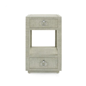 2-Drawer Side Table - Moss Gray Tweed | Camilla Collection | Villa & House