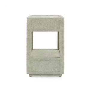 2-Drawer Side Table - Moss Gray Tweed | Camilla Collection | Villa & House