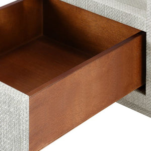 2-Drawer Side Table - Moss Gray Tweed | Camilla Collection | Villa & House