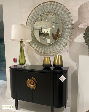 Currey and Company Briallen Demi-Lune Cabinet - Black