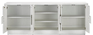 Currey and Company Morombe White Cabinet