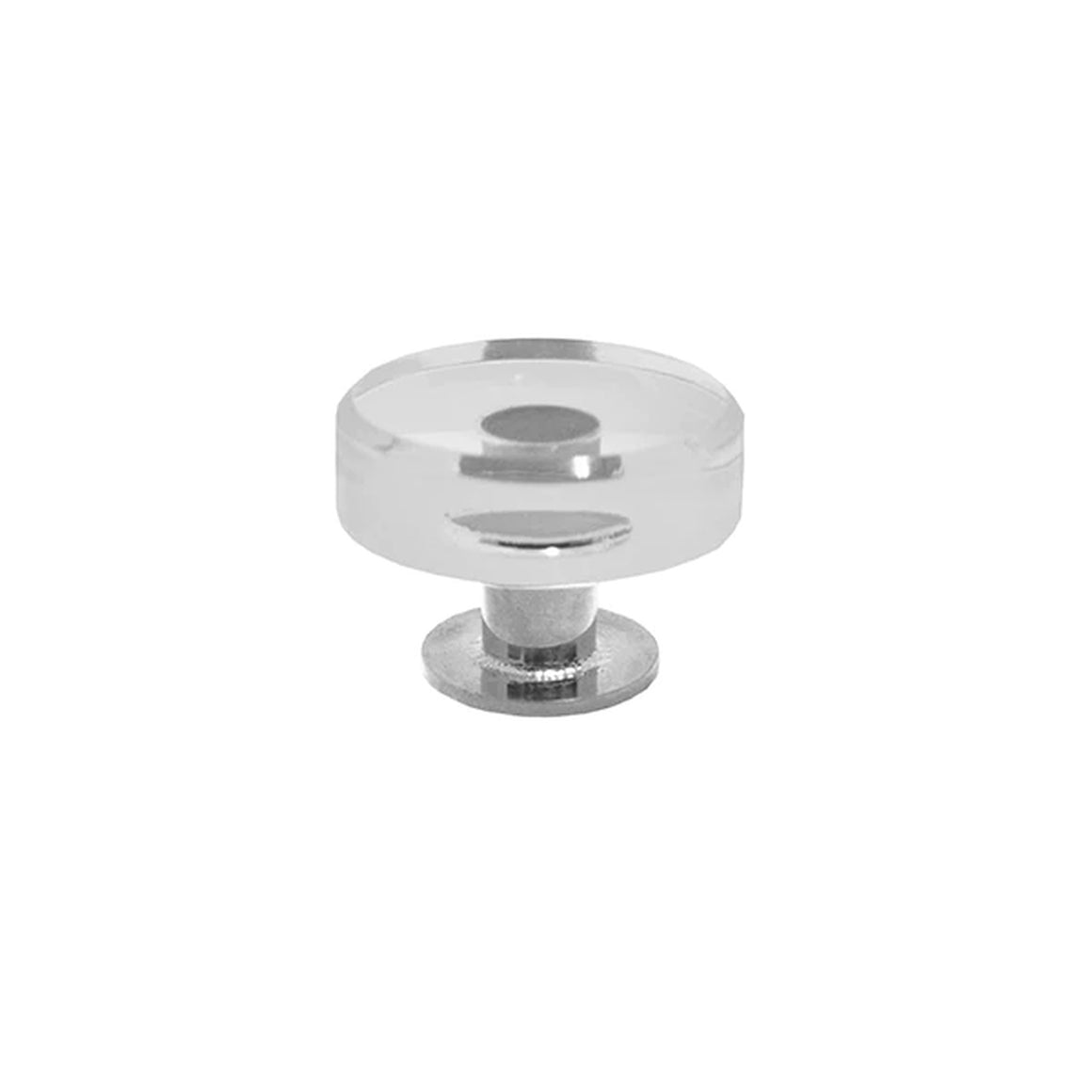 Chapman Round Acrylic & Nickel Knob