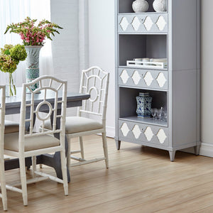 Chinoiserie Mahogany Side Chair — White | Chloe Collection | Villa & House