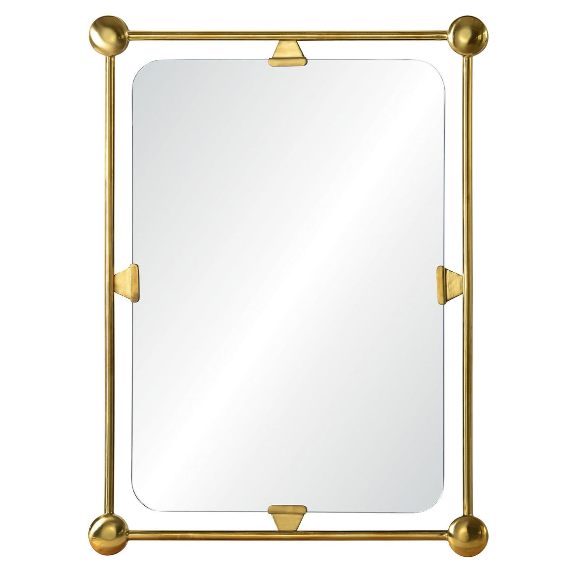 Open Frame Burnished Brass Mirror