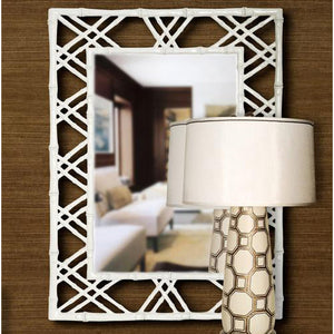 Lattice Mirror – White Lacquer | Claire Collection | Villa & House