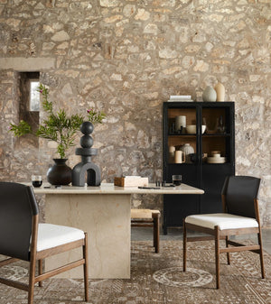 Lulu Armless Dining Chair - Espresso Leather