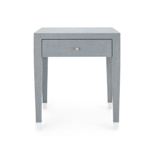 1-Drawer Side Table - Gray and Nickel | Claudette Collection | Villa & House