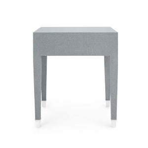 1-Drawer Side Table - Gray and Nickel | Claudette Collection | Villa & House