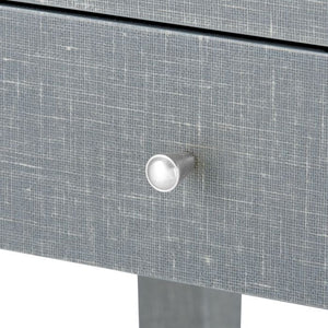 1-Drawer Side Table - Gray and Nickel | Claudette Collection | Villa & House