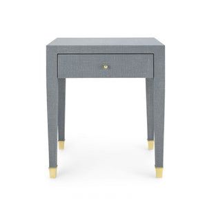 1-Drawer Side Table - Gray and Brass | Claudette Collection | Villa & House